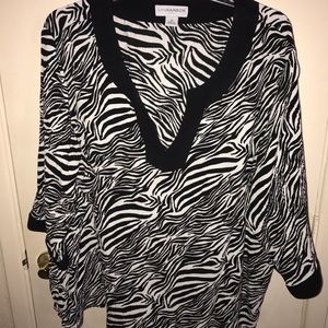 Zebra Printed Tunic SZ 3x